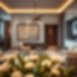 Stylish serviced apartment interior showcasing modern design