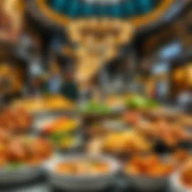 An array of international dishes representing different cuisines.