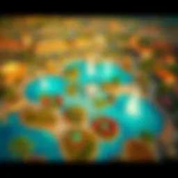 Aerial view of Dubai Hills Splash Park showcasing its vibrant water features and landscaping