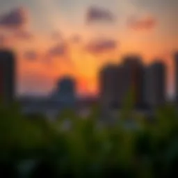 Aesthetic view of Grand Heights at sunset
