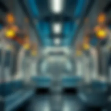 Inside the Metro Blue Line Train Interior of a Metro Blue Line train