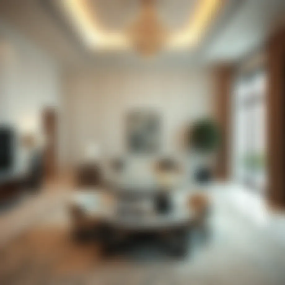 Luxurious villa interior showcasing a beautifully decorated room