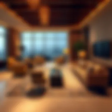 Luxurious Lounge in Dubai Luxurious lounge area with spectacular city views