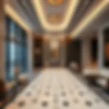 Elegant terrazzo flooring in a modern Dubai interior