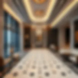 Elegant terrazzo flooring in a modern Dubai interior