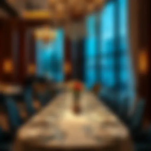 Exquisite dining setup at a luxury restaurant in Dubai