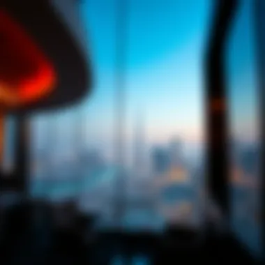 Dubai Skyline from Luxury Venue View of Dubai's skyline from a luxury dining venue