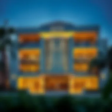 Stunning exterior architecture of Ritz Residence