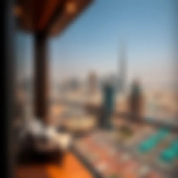 Breathtaking skyline view from Ritz Residence balcony