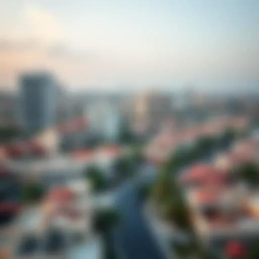 Aerial view of Dubai's diverse neighborhoods showcasing architectural styles and urban layout