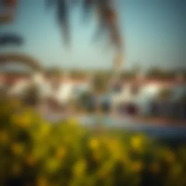 Luxury Living in Dubai's Suburbs Luxurious villas and lush green parks in a prominent Dubai neighborhood