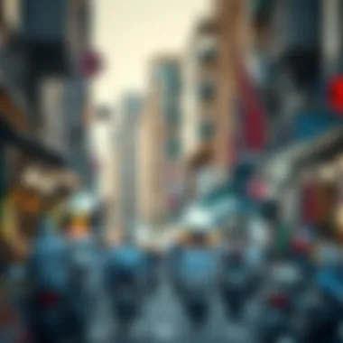 The Heartbeat of Dubai's Local Markets Vibrant street life and bustling markets in a popular Dubai district