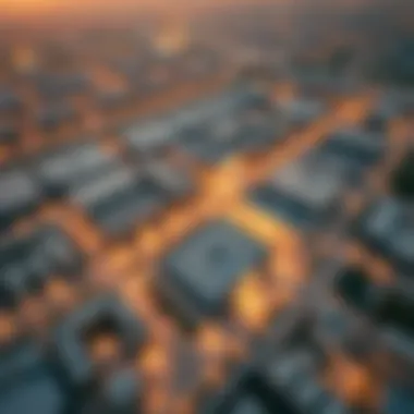 Aerial Perspective of Al Quoz Industrial Hub Aerial view of Al Quoz industrial area highlighting warehouse locations