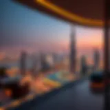 Stunning penthouse view overlooking Dubai skyline