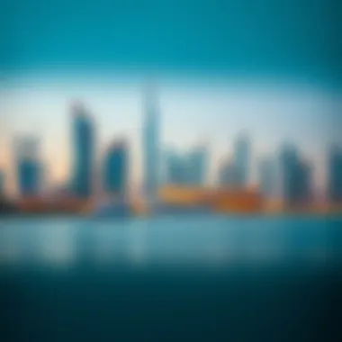 Dubai Skyline Featuring VYB Business Bay Skyline of Dubai with emphasis on VYB Business Bay